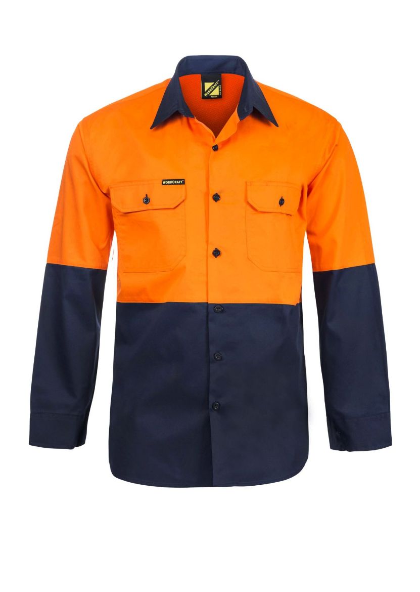 Picture of WORKCRAFT LIGHTWEIGHT VENTED COTTON SHIRT-LS